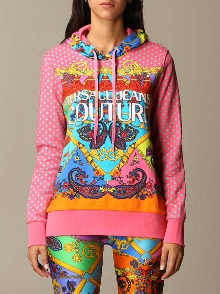 hot pink versace sweatshirt|Versace swag outfit for women.